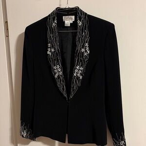 Vintage high quality Bob Mackie Blazer wSilver beaded like new size 10